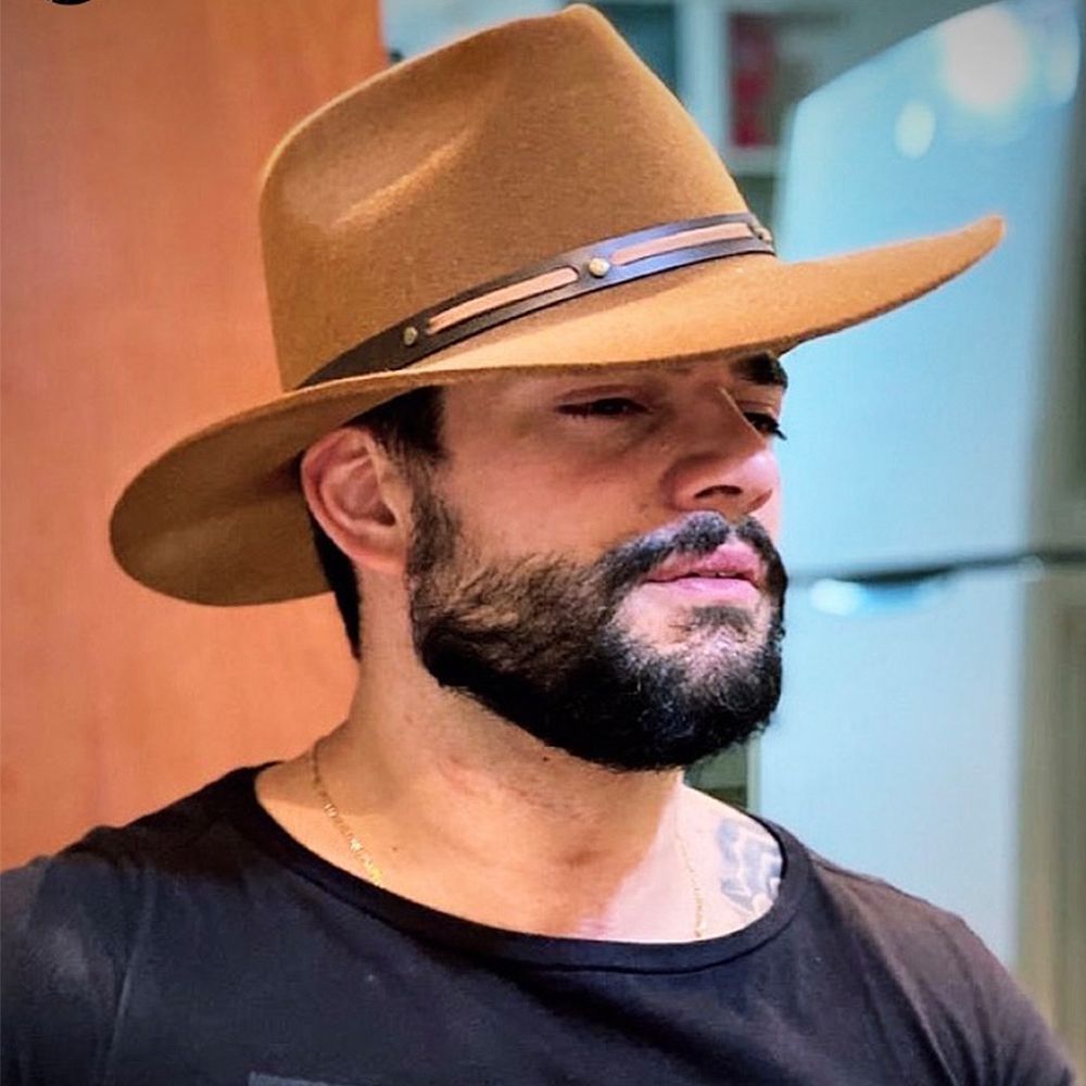 Chapéu Country Gusttavo Ferrugem - Premium Aba Curvada Sertanejo Autêntico