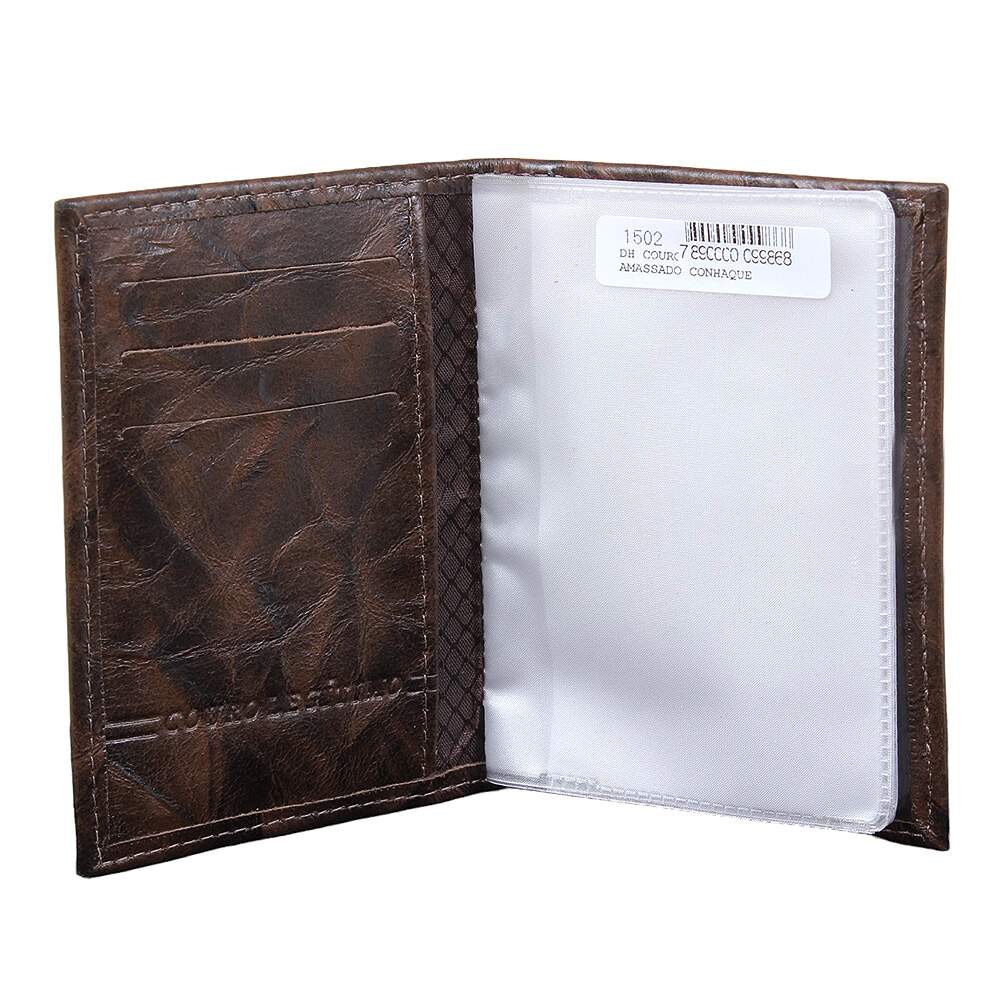 Carteira Masculina de Couro Marrom