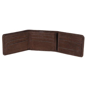 Carteira Masculina Pequena - Couro Legítimo Marrom Compacta