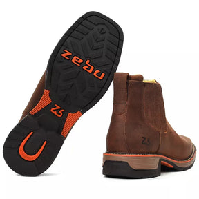 [COMPRE 1 LEVE 2] Botina Couro Genuíno Terra - Com Palmilha Gel Conforto + CINTO TEXAS DE BRINDE